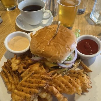 Wolf's Ridge Brewing signature dishes WRB Burger
Hop Salt Waffle Fries
Beef and Lamb Burger